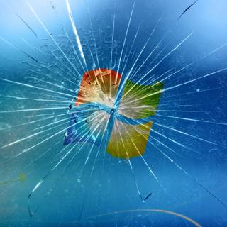 Broken glass desktop wallpaper