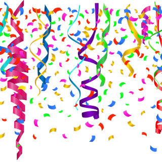 Cartoon confetti wallpaper