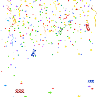 Cartoon confetti wallpaper
