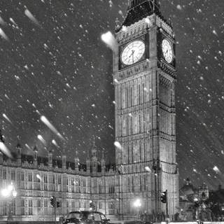 London snow wallpaper