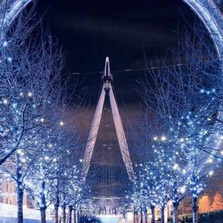 London snow wallpaper