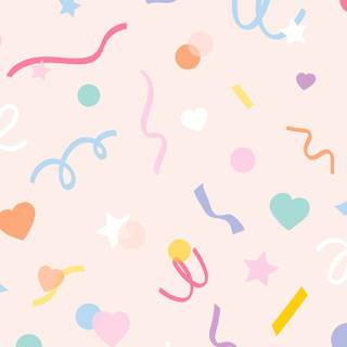 Cartoon confetti wallpaper