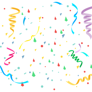 Cartoon confetti wallpaper