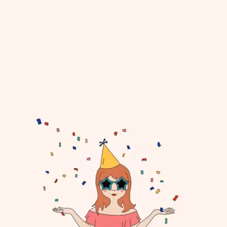 Cartoon confetti wallpaper