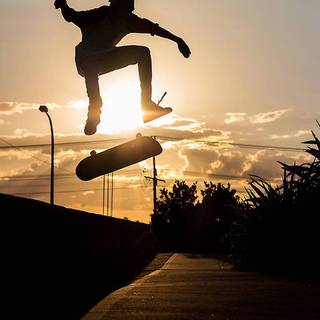 Skateboarding boy wallpaper