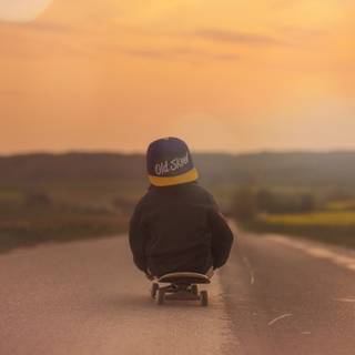 Skateboarding boy wallpaper