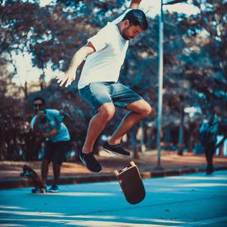 Skateboarding boy wallpaper