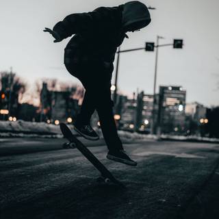 Skateboarding boy wallpaper
