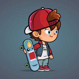 Skateboarding boy wallpaper