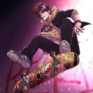 Skateboarding boy wallpaper