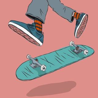 Skateboarding boy wallpaper