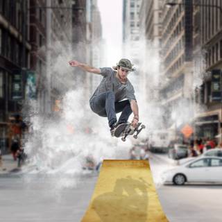 Skateboarding boy wallpaper