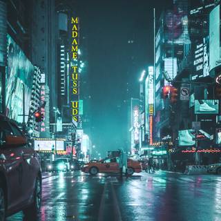 Dark blue city wallpaper