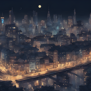 Dark blue city wallpaper