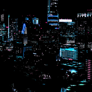 Dark blue city wallpaper