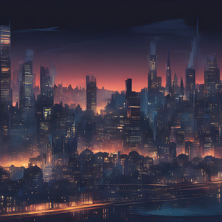 Dark blue city wallpaper