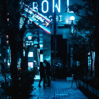 Dark blue city wallpaper