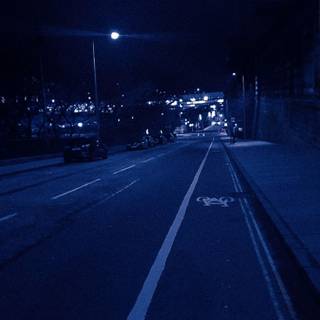 Dark blue city wallpaper