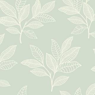 Boho green wallpaper