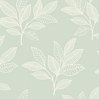 Boho green wallpaper