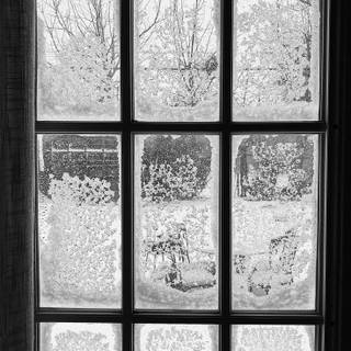 Snow window wallpaper
