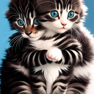 Matching cats wallpaper