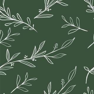 Boho green wallpaper