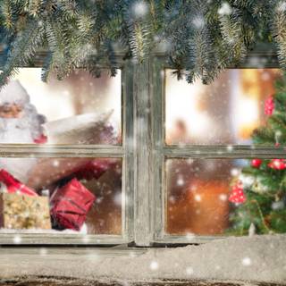 Snow window wallpaper