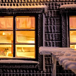 Snow window wallpaper