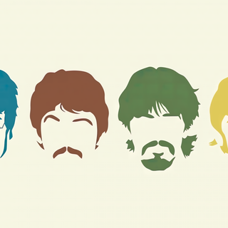 The Beatles minimalist 4k wallpaper