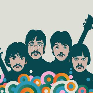 The Beatles minimalist 4k wallpaper