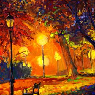 Autumn art phone wallpaper