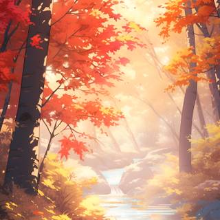 Autumn art phone wallpaper