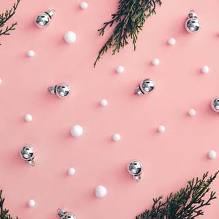 Xmas pink wallpaper