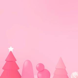 Xmas pink wallpaper