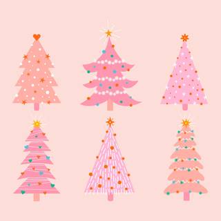 Xmas pink wallpaper