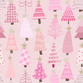 Pink Xmas tree wallpaper