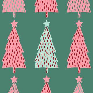 Pink Xmas tree wallpaper