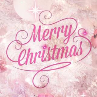 Pink Merry Xmas wallpaper