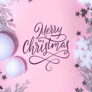 Pink Merry Xmas wallpaper