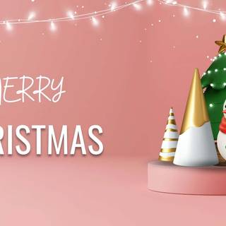 Pink Merry Xmas wallpaper