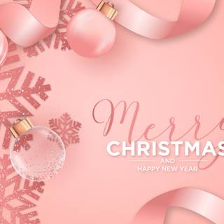 Pink Merry Xmas wallpaper
