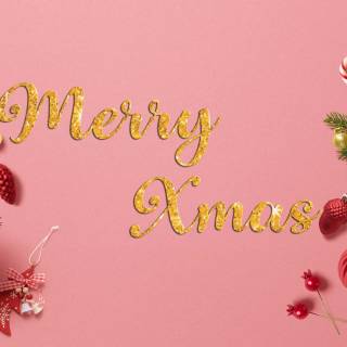 Pink Merry Xmas wallpaper