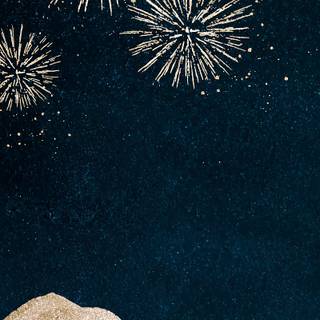 Cute New Year iPhone wallpaper