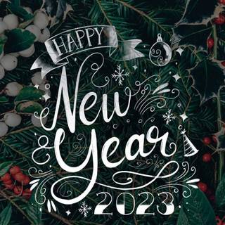 Cute New Year iPhone wallpaper