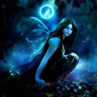 Black fairy wallpaper