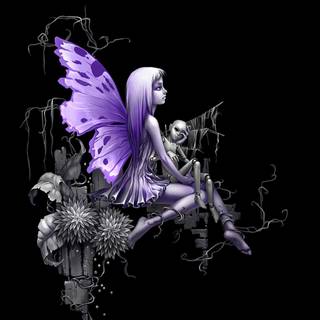 Black fairy wallpaper