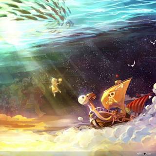 Anime boat wallpaper