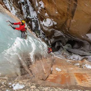 Ice climbing wallpaper