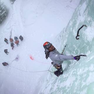 Ice climbing wallpaper